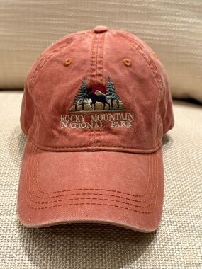 Rocky Mountain National Park Burnt Orange Cotton Washed/Embroidered Mountain Hat